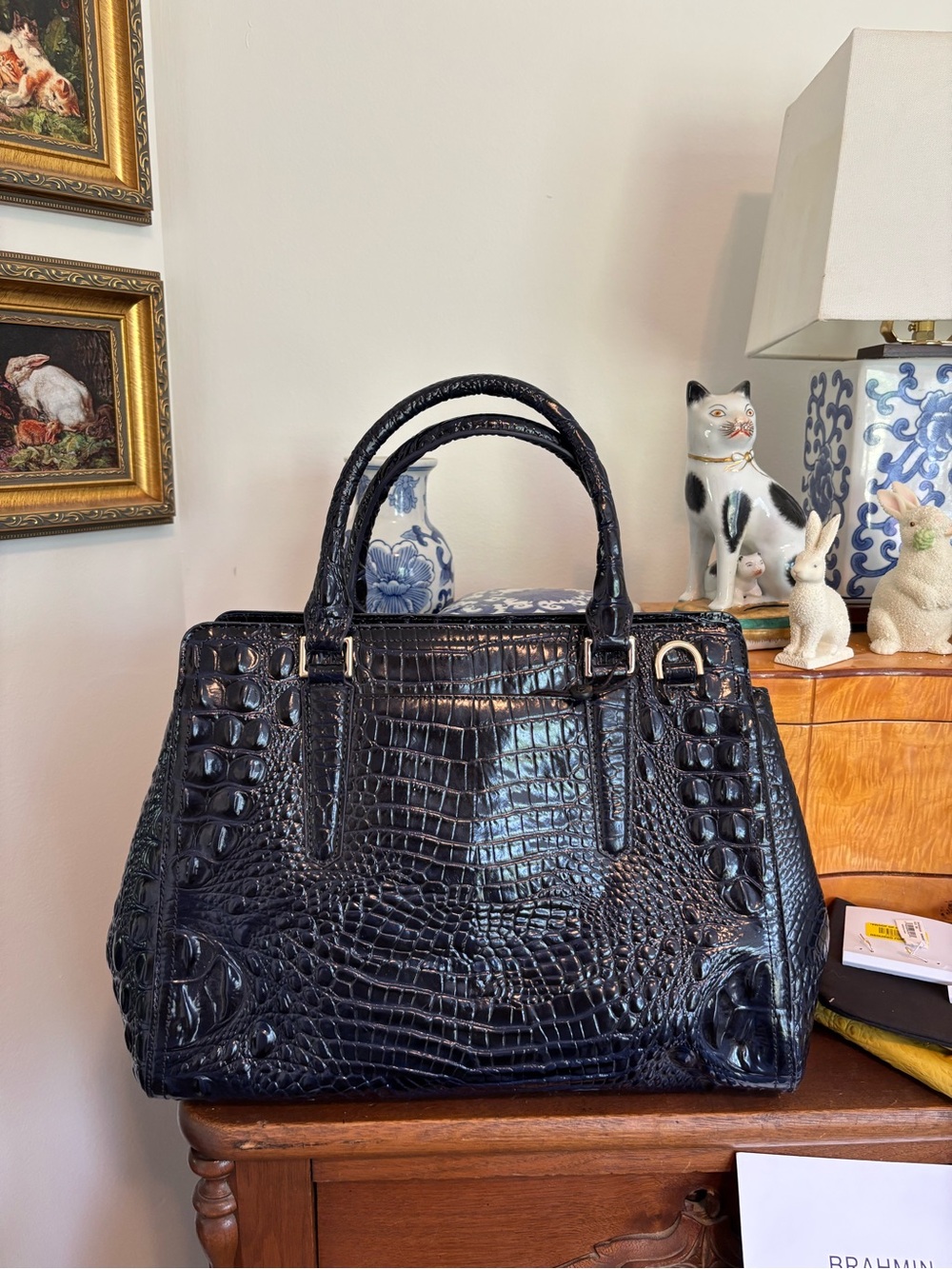BRAHMIN Deep Navy Finley - Picture 4 of 7